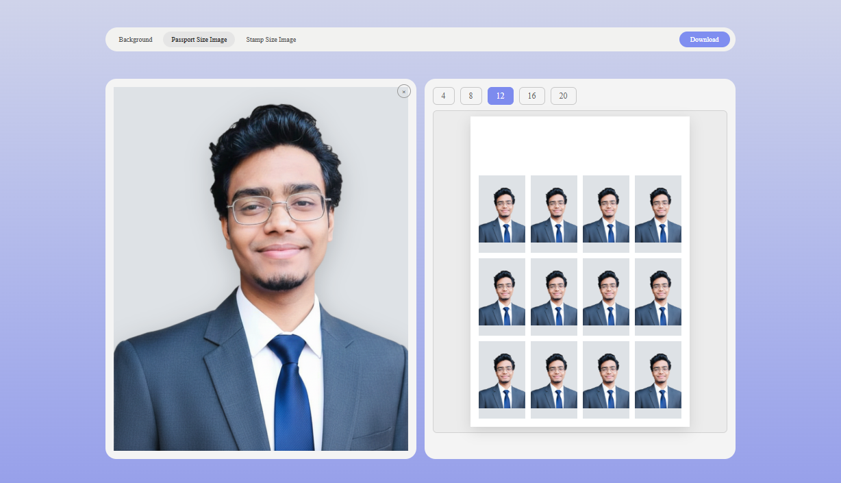Background changed portrait